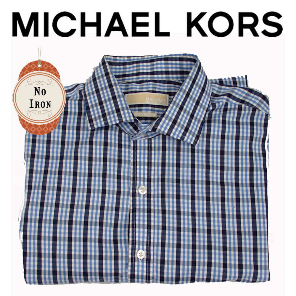 Michael Kors Black and Blue button up dress shirt